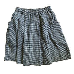 Flax Black and White Checkered Skater Skirt